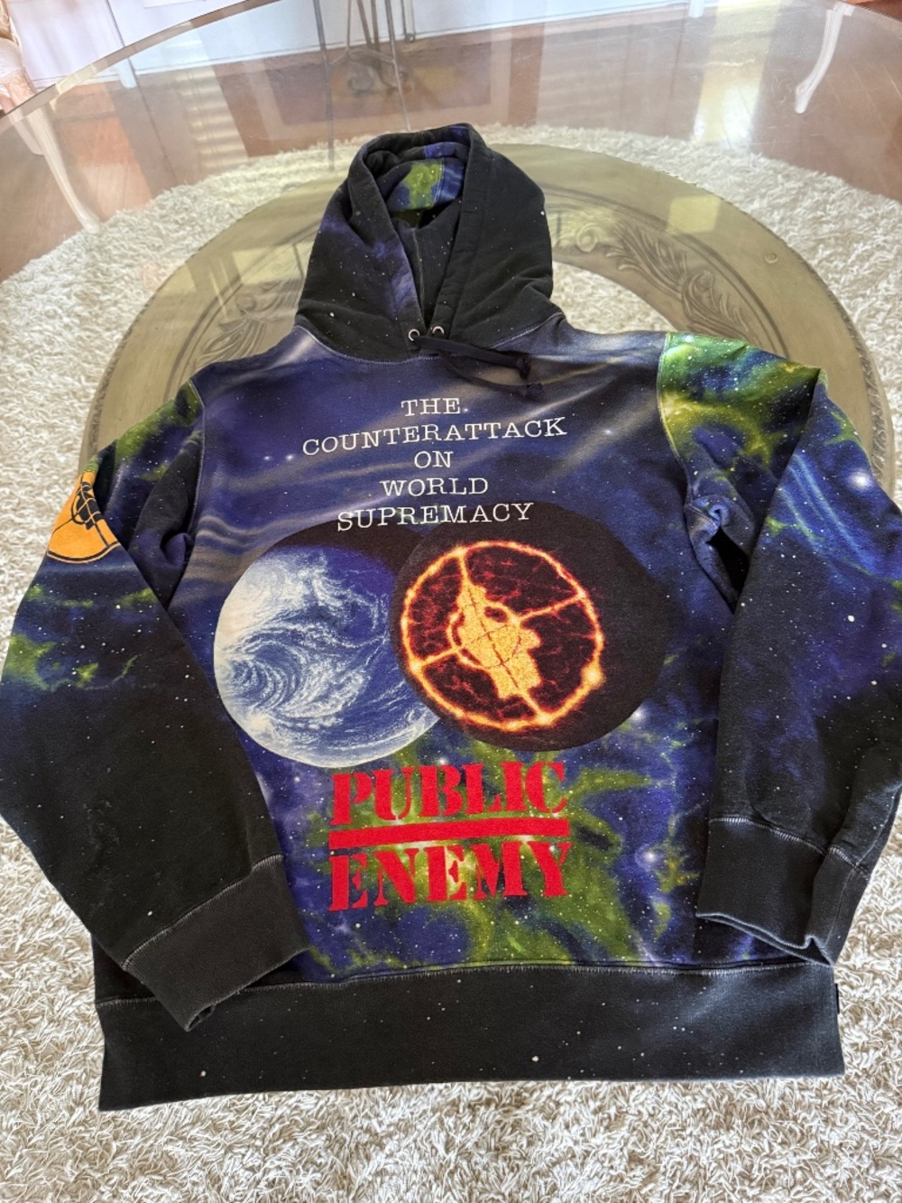 Supreme X Undercover Public Enemy Hooded Sweatshirt Sz M 100 % Cotton NWOT